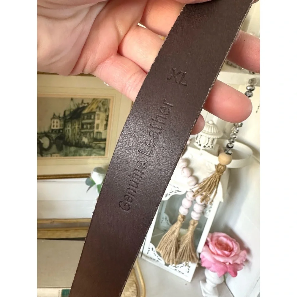 Timberland Women's Zen Blue Casual Leather Belt Size XL
